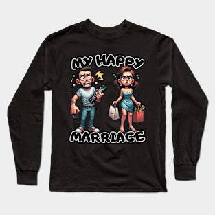 Marital Bliss Comic Design Long Sleeve T-Shirt